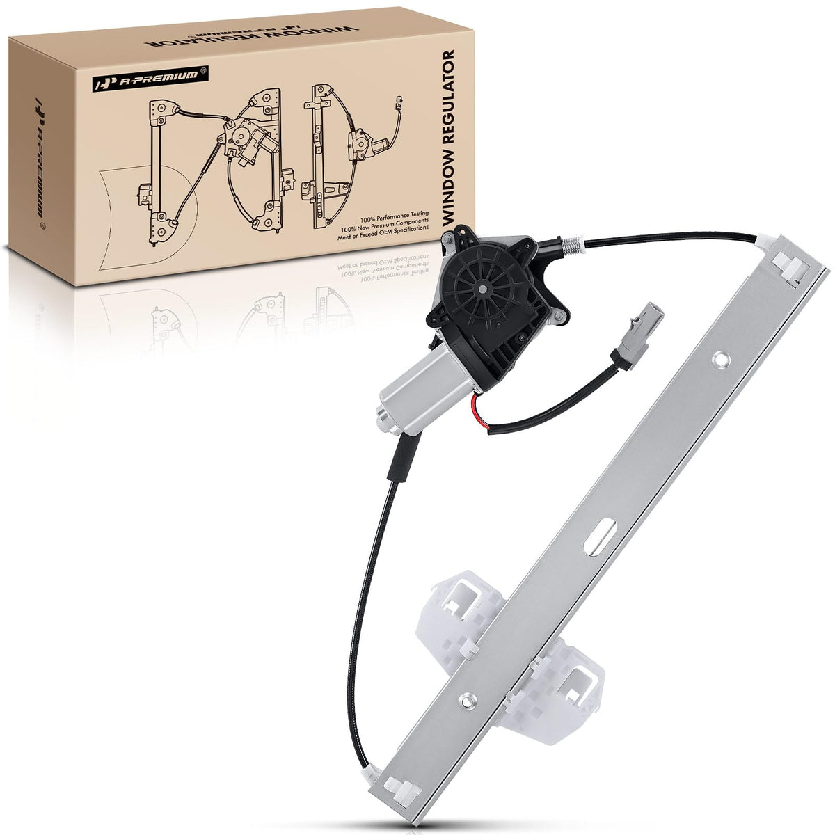 A-Premium power window regulator for front-right Wrangler 2007-2017, direct-fit design.