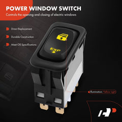 A-Premium power window switch assembly with 10-pin terminals.