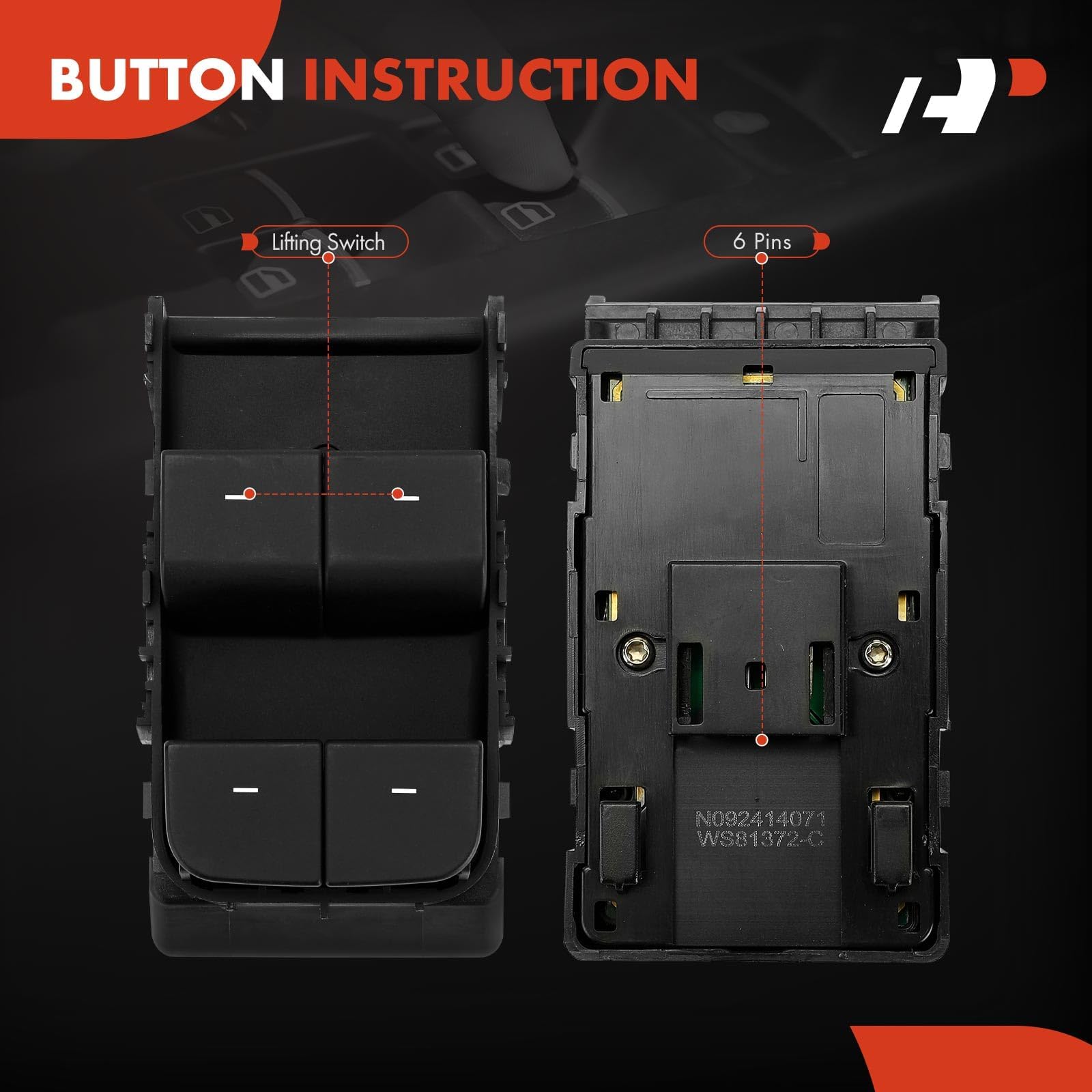 Direct replacement switch with OE-like reliability for Tesla interiors