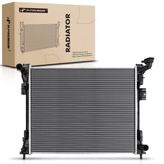 A-Premium radiator assembly front view for Dodge Grand Caravan showing fit and finish.
