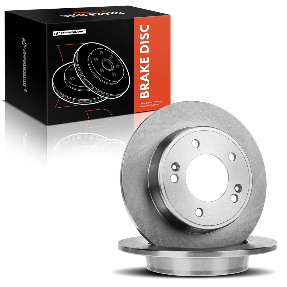 A-Premium rear rotor for Soul 2014-2022 right enhances braking consistency and rust resistance.