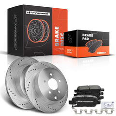 A-Premium rear brake rotors 308mm with drilled slots for cooling