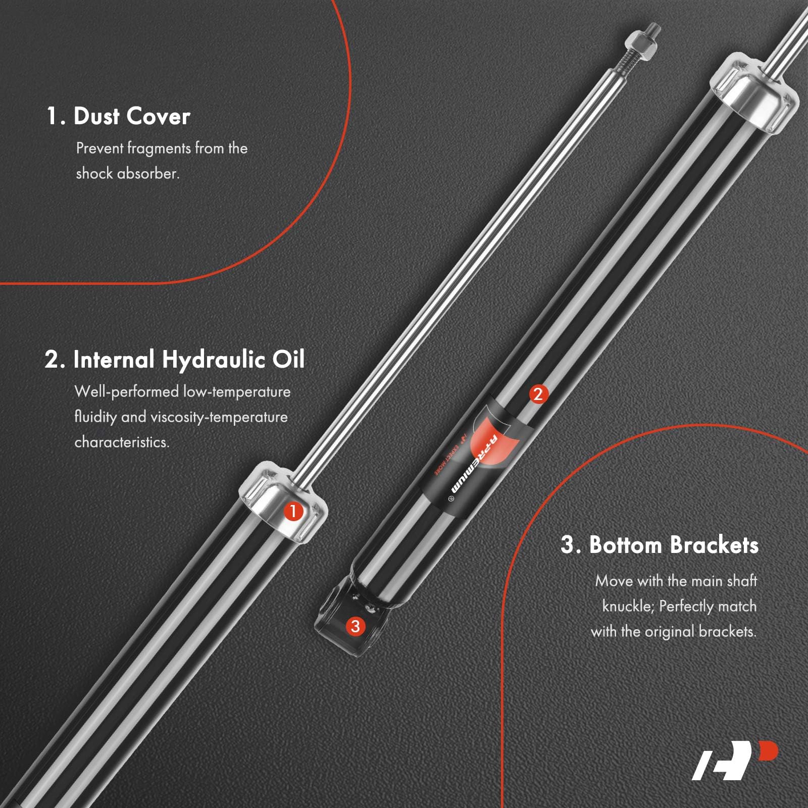 A-Premium rear right shock strut assembly shown