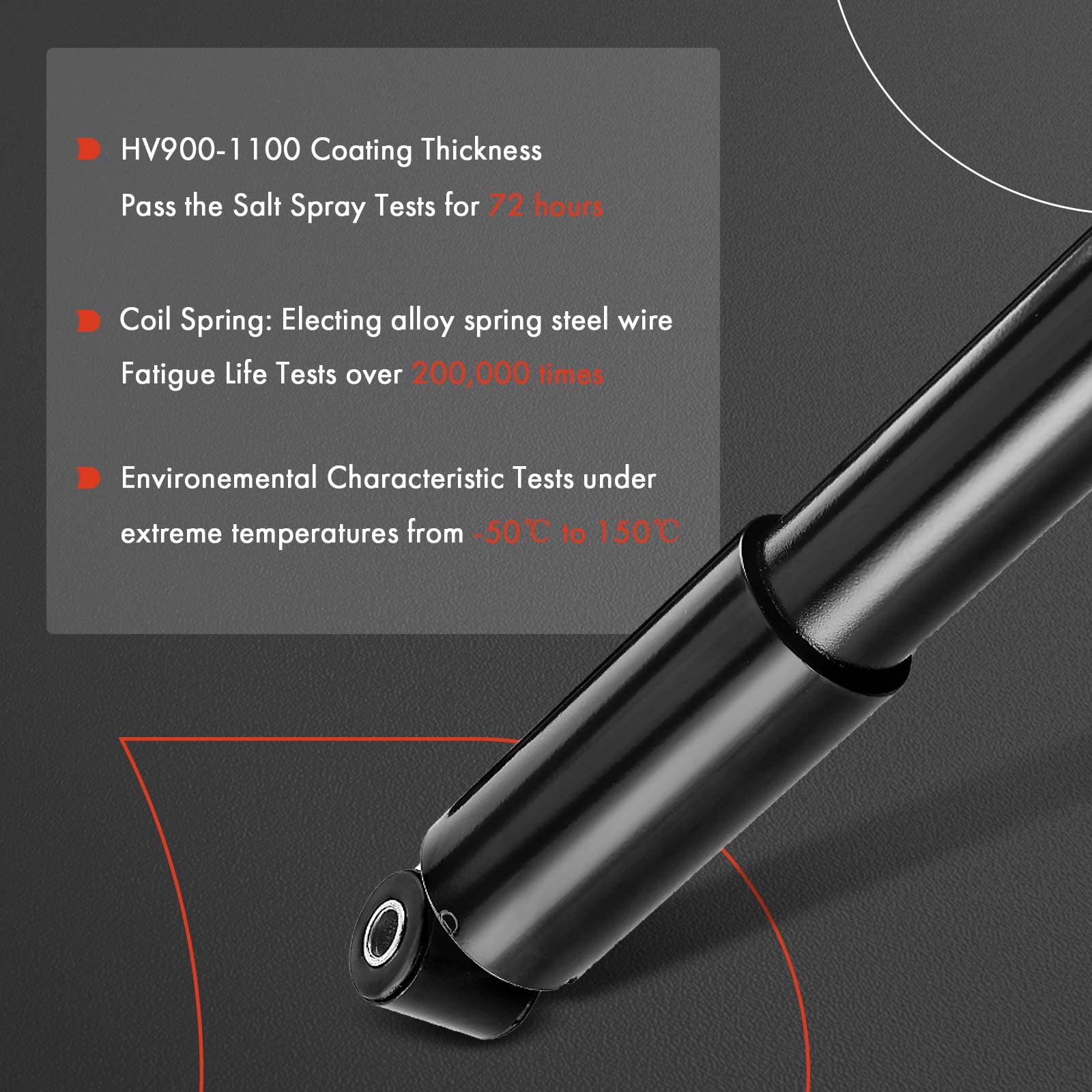 A-Premium rear shock absorber for Town & Country 2008–2010 right side, smooth ride.