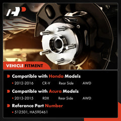 A-Premium rear wheel bearing hub assembly for Acura RDX 2013-2015 enhances wheel control and ride comfort.