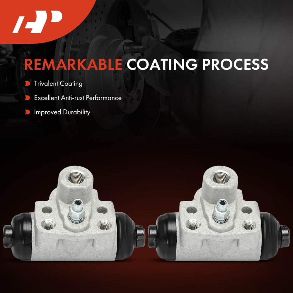 Close-up of A-Premium rear wheel cylinder highlighting aluminum body durability