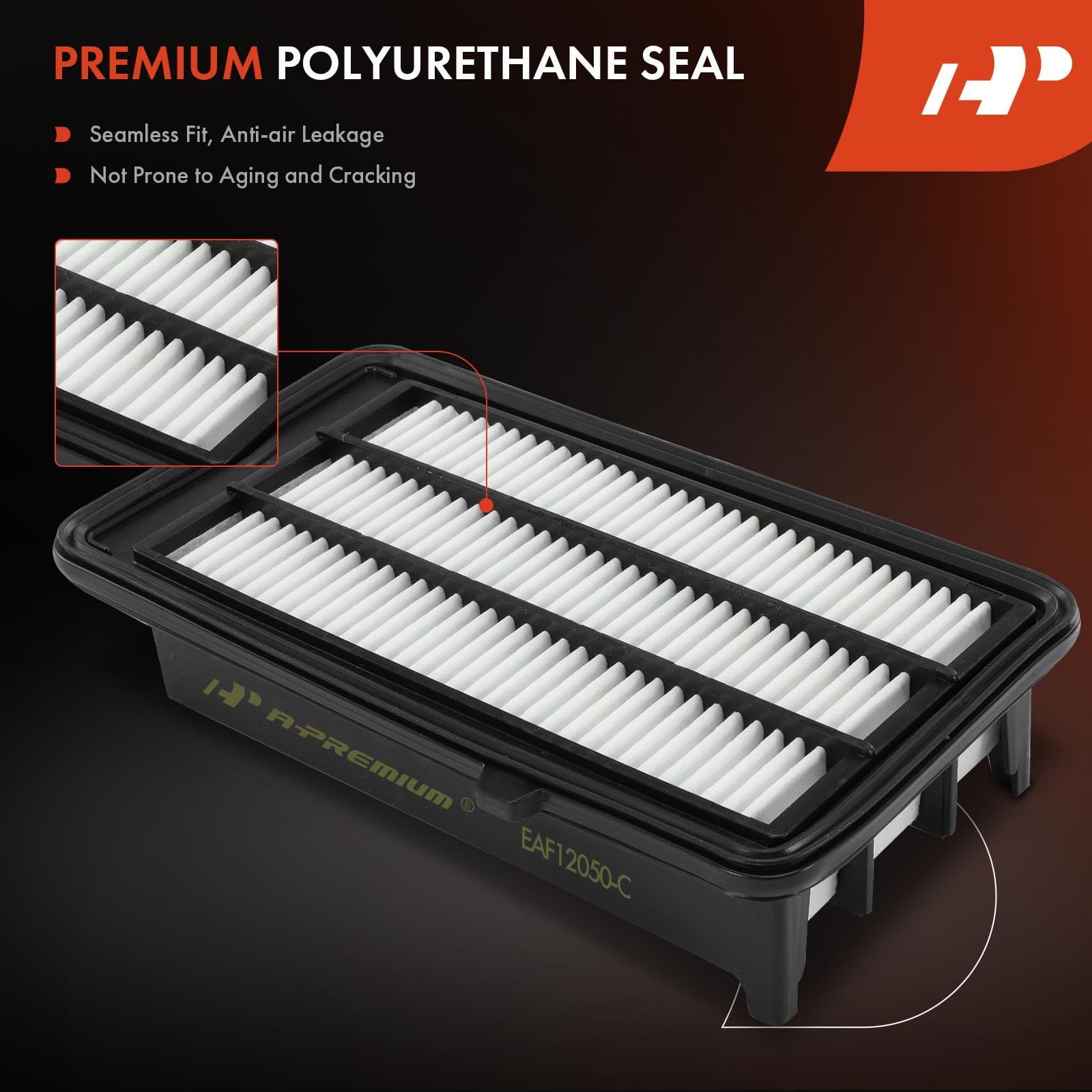 Reference number label on the filter packaging for easy lookup.