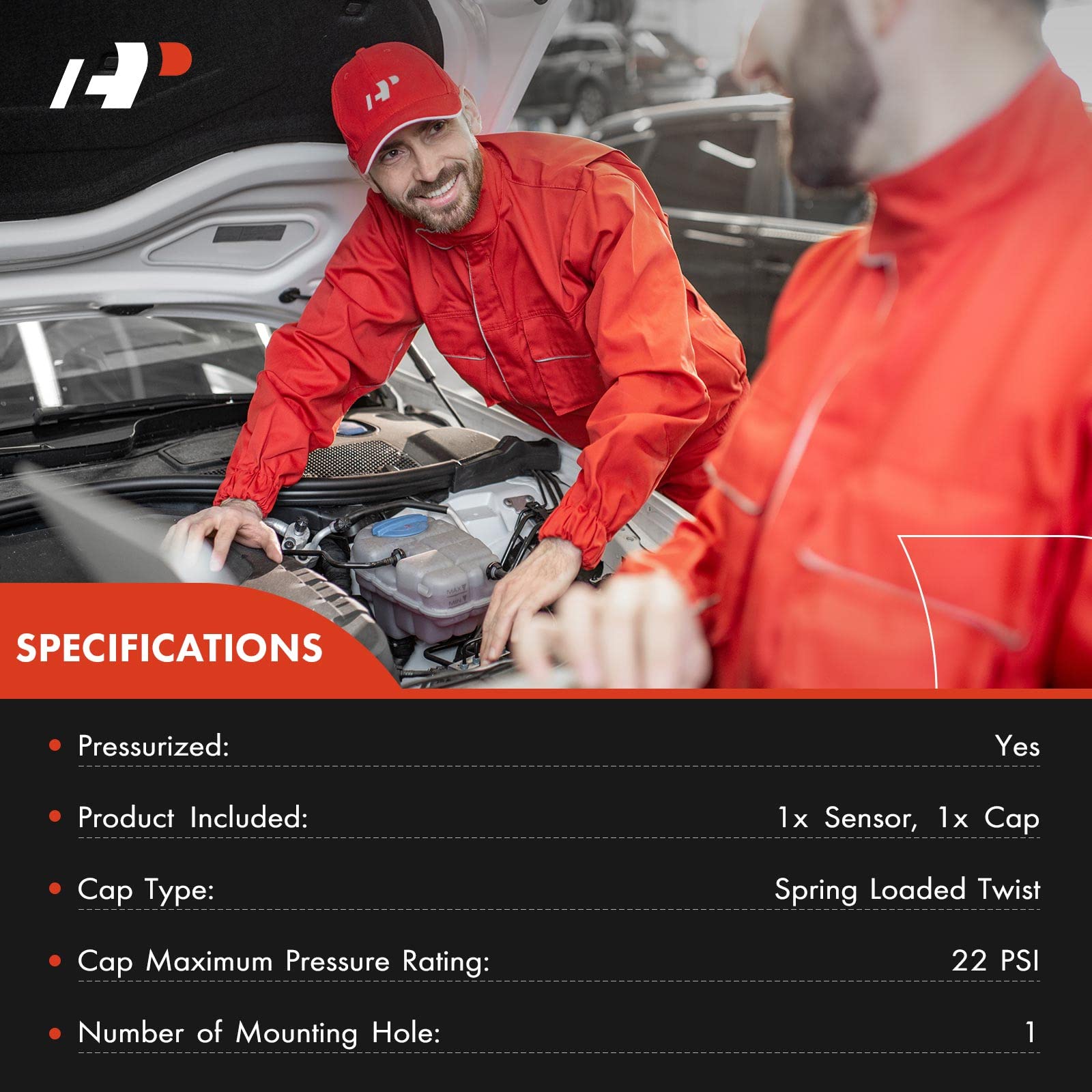 apremium reservoir close-up with cap and sensor, precise level monitoring for BMW engines.