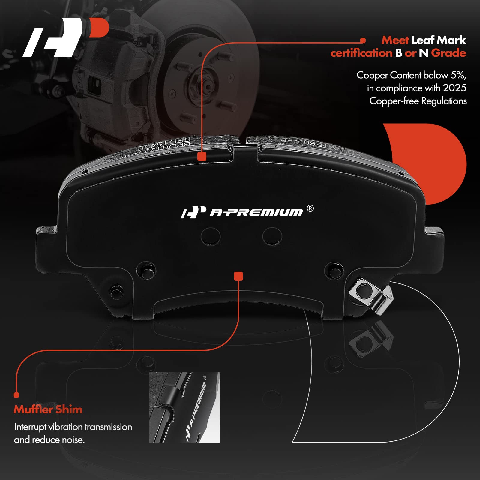 A-Premium rotor close-up highlighting rust-resistant G3000 coating.