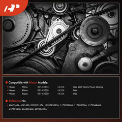 A-Premium serpentine belt length 56.26 inches provides precise fit for compatible Nissan models