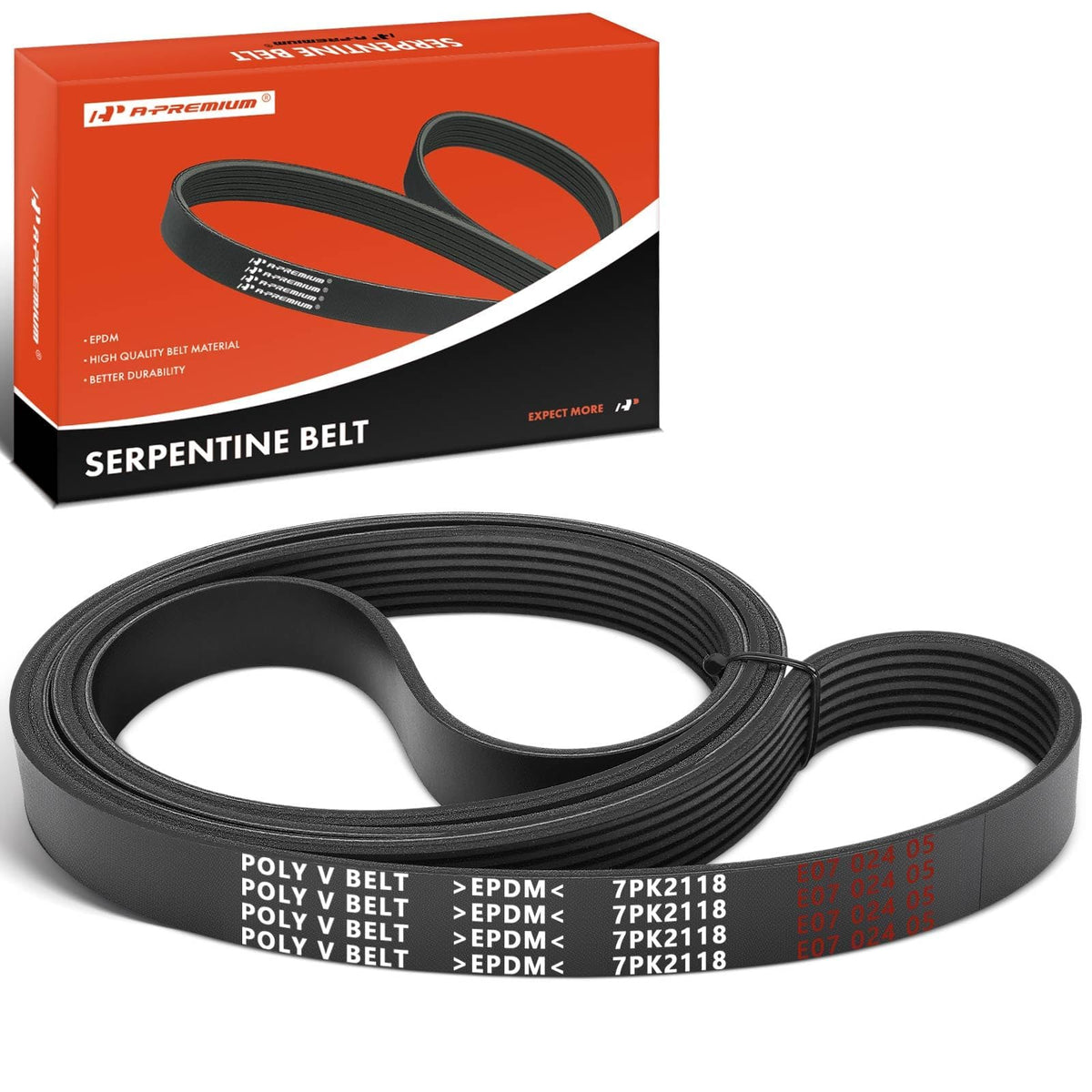 A-Premium serpentine belt on Toyota Tacoma engine for reliable power delivery