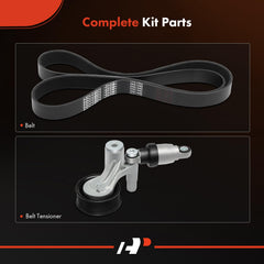 A-Premium serpentine belt included image highlights all-in-one kit convenience for maintenance.