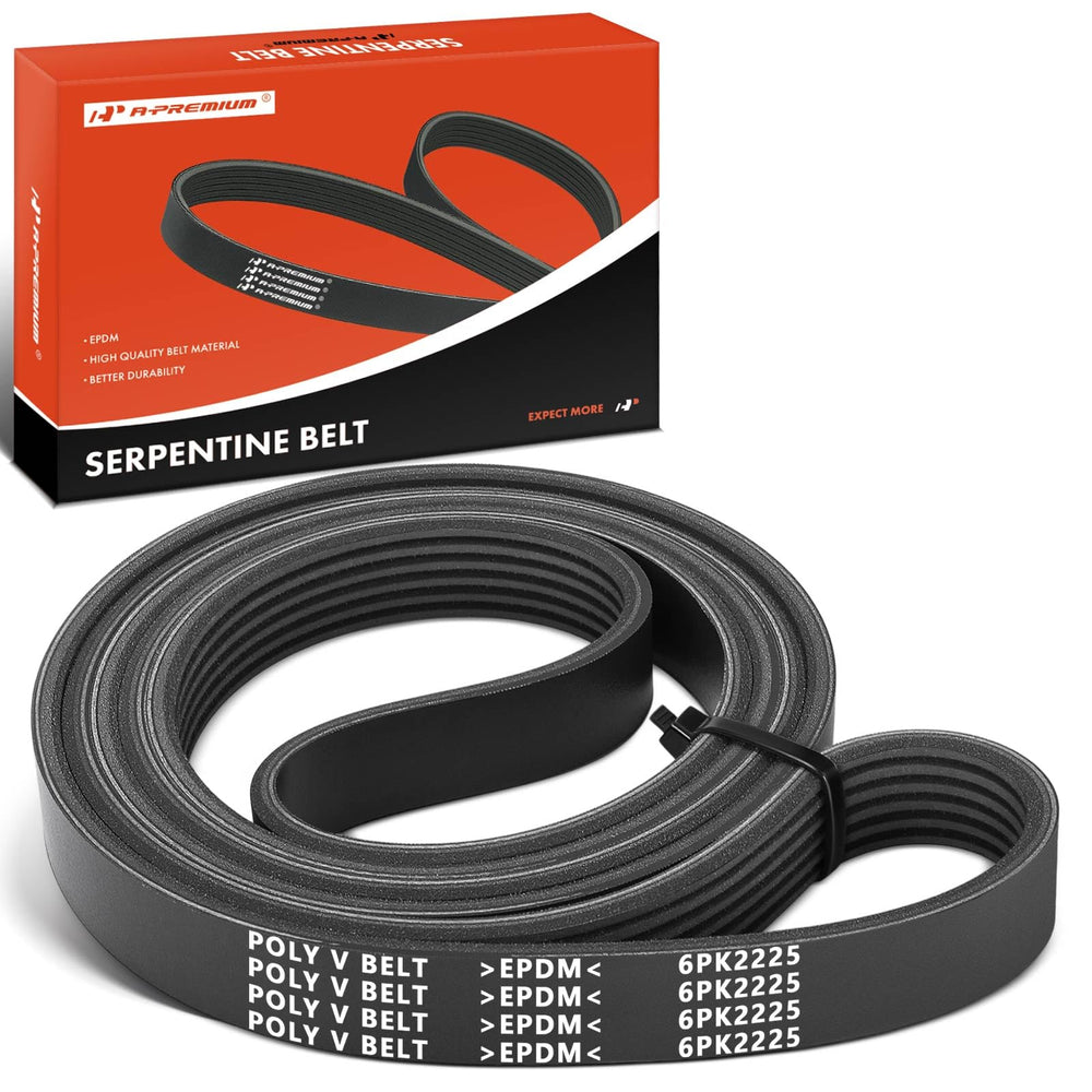 A-Premium serpentine belt for Jeep Wrangler 87-57 inch, premium EPDM rubber for durability.