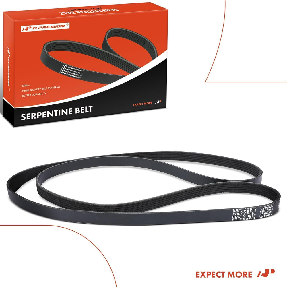 A-Premium belt packaging shows warranty information and easy installation guide.