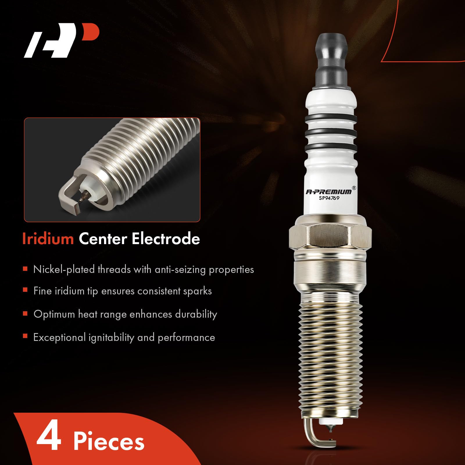 A-Premium spark plugs installed in a 1.6L engine.