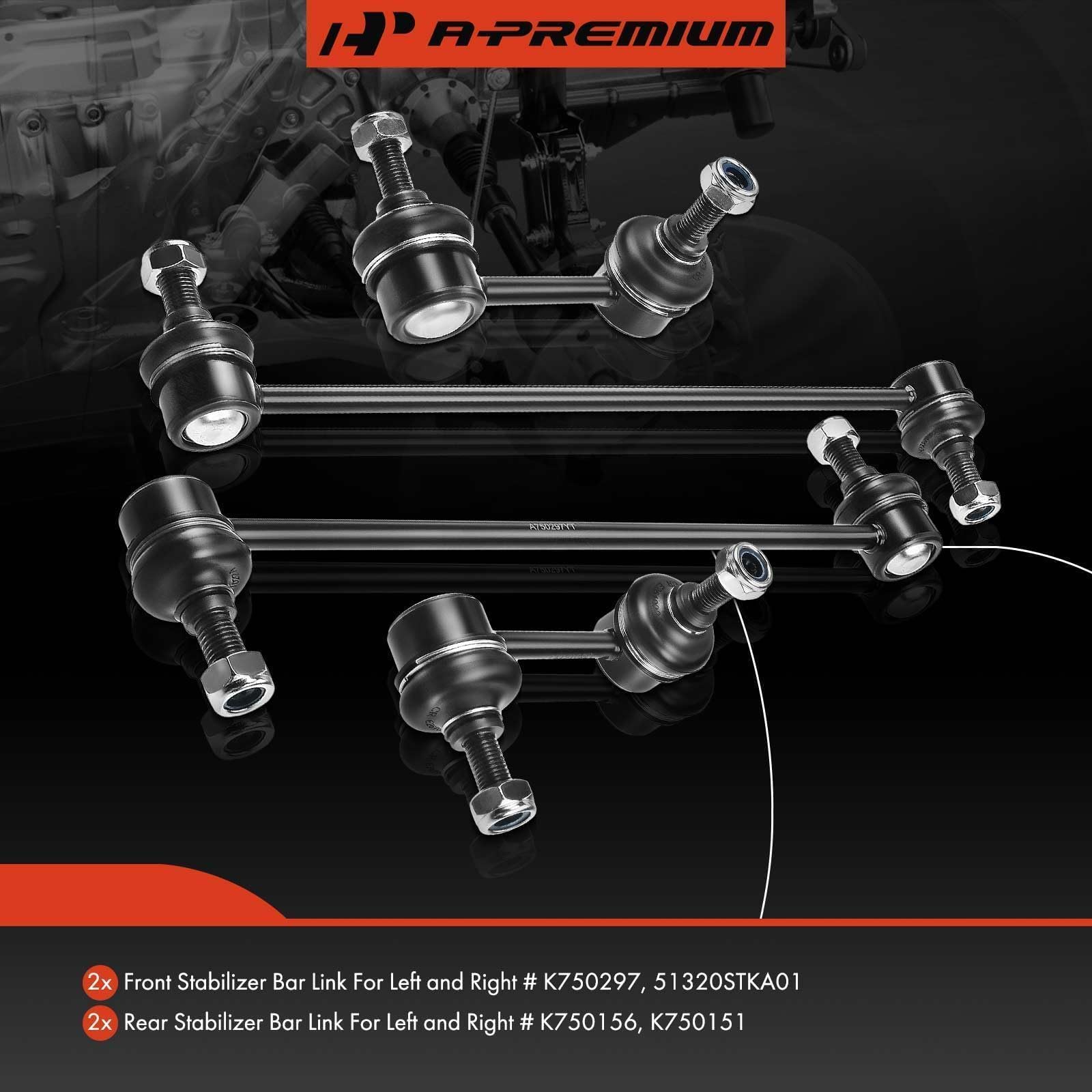APremium stabilizer bar link ball stud highlights durable steel construction.