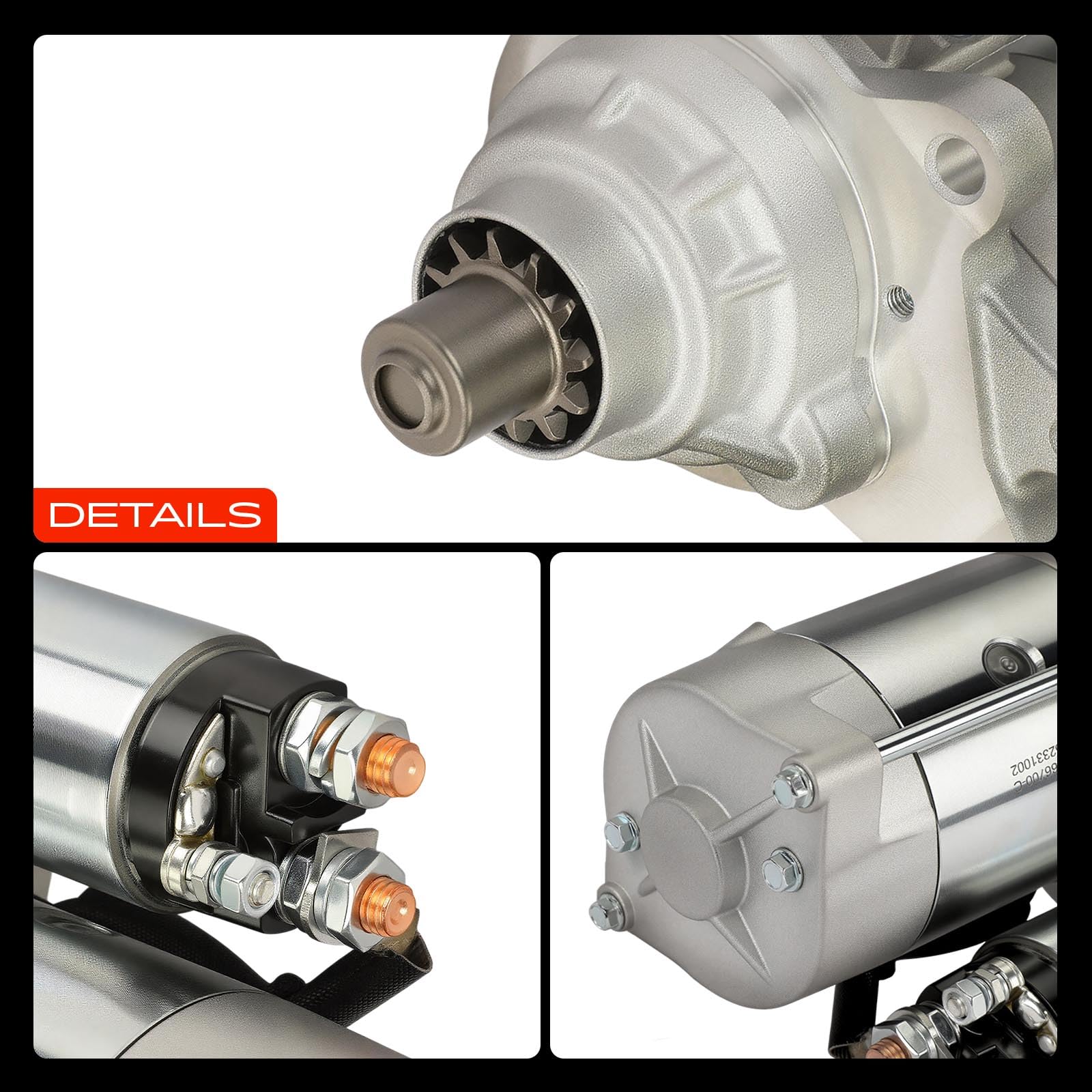 APremium branding on starter motor collar for trust and reliability
