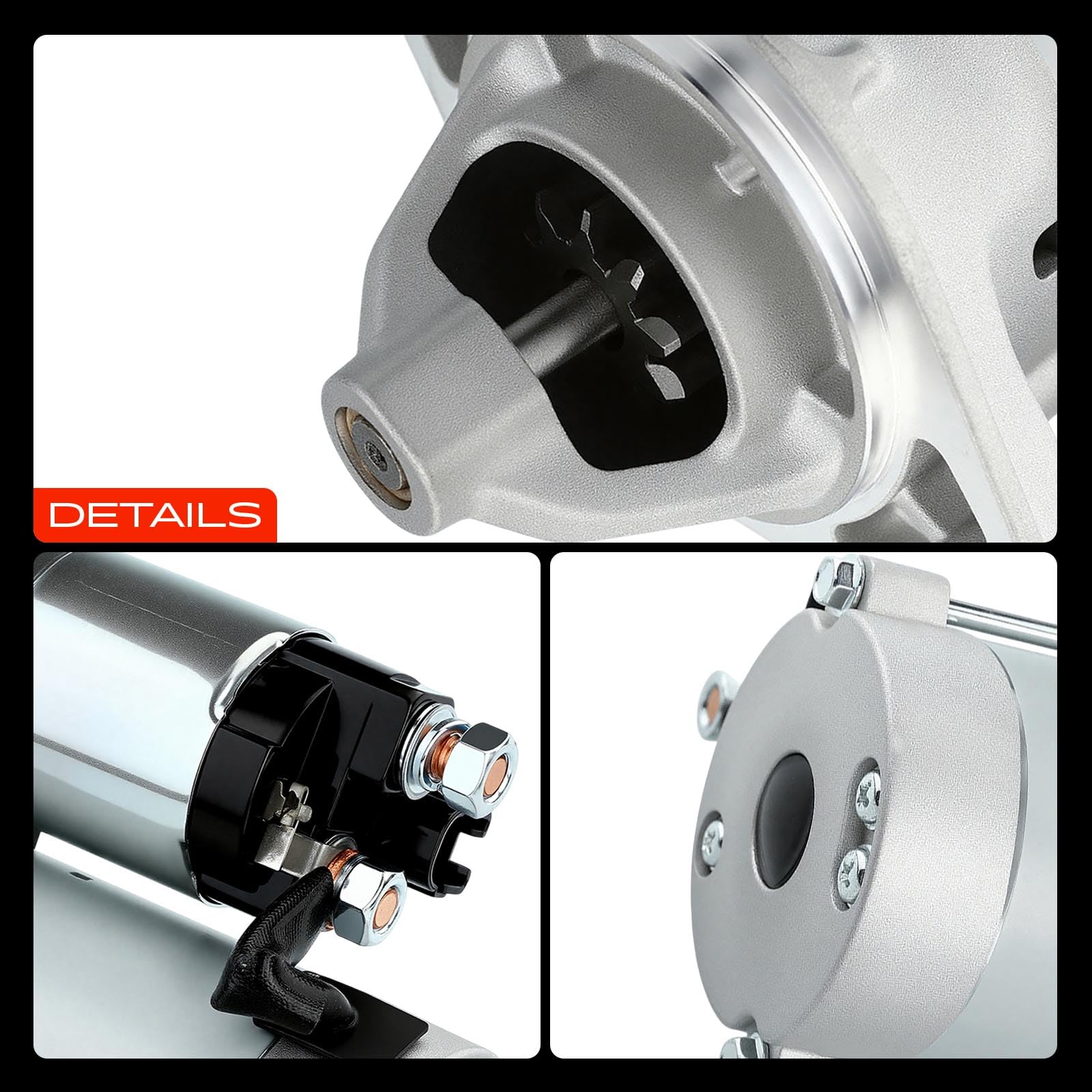 A-Premium starter motor label shows specs and compatibility.