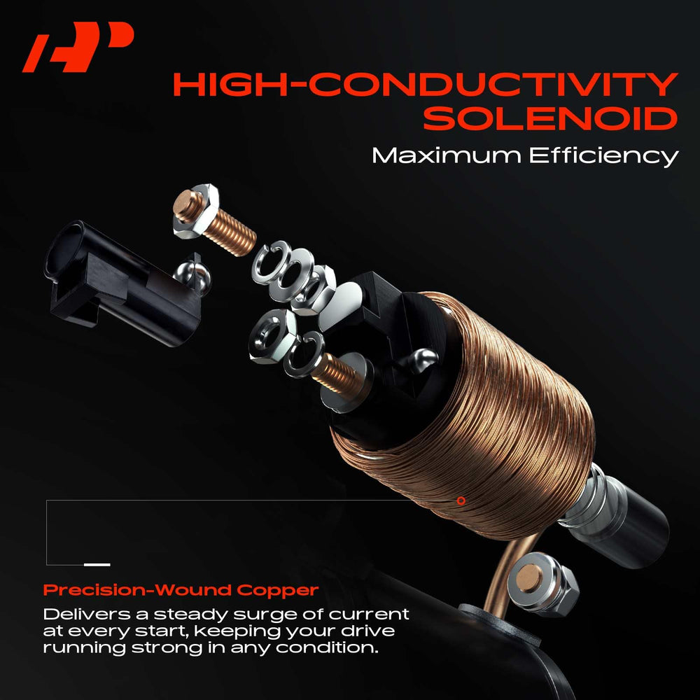 A-Premium starter motor for Nissan 350Z rear view, robust start