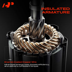 A-Premium starter motor for Pontiac Vibe, drive-end angle view.
