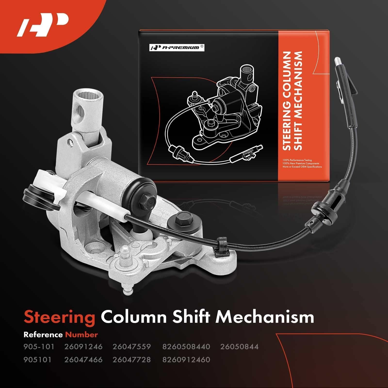A-Premium steering column shift mechanism with a corrosion-resistant silver finish