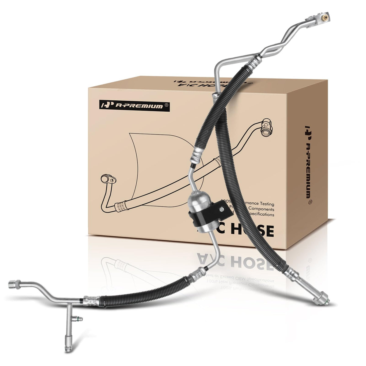 A-Premium suction hose image showing durable low-pressure line for Ford F-150