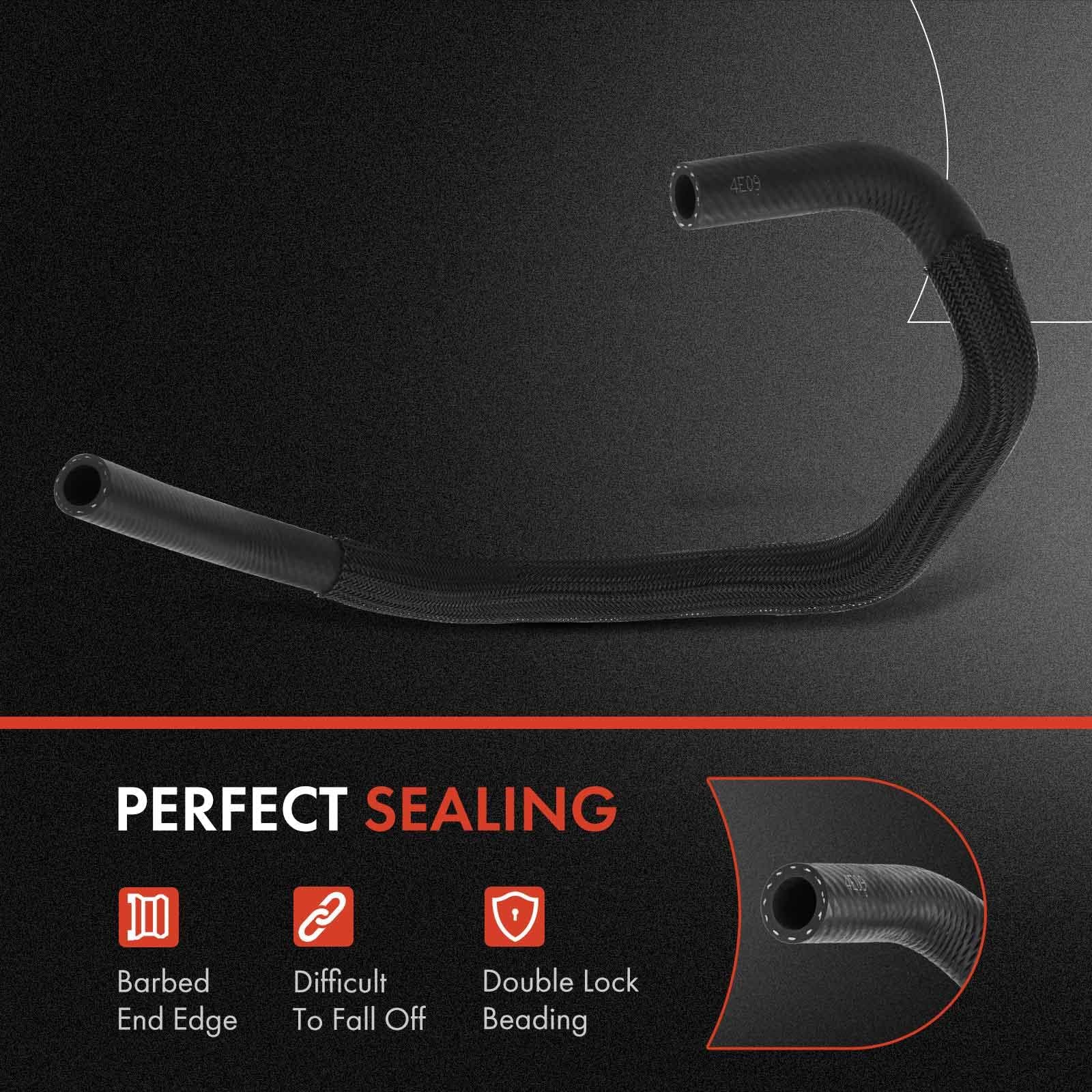 A-Premium hose with synthetic coating resists wear during long drives.