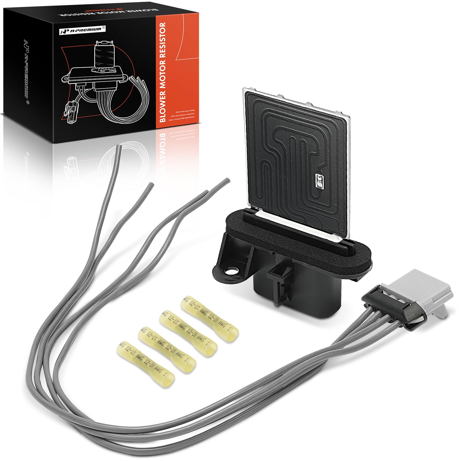 A-Premium Tacoma blower resistor front view; compact, reliable climate control.