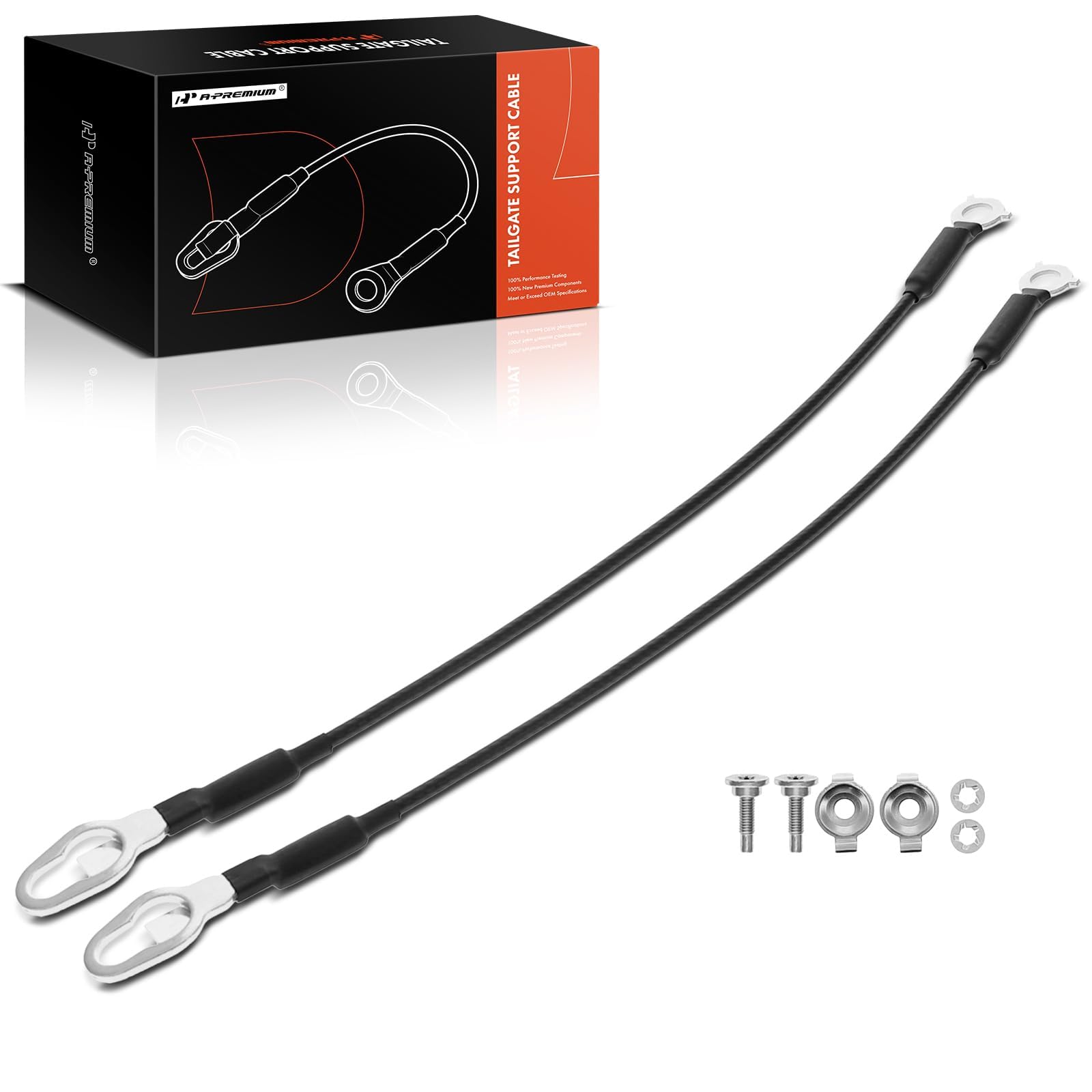APremium tailgate cable driver-side, 21-1/8 inch, durable and corrosion-resistant.