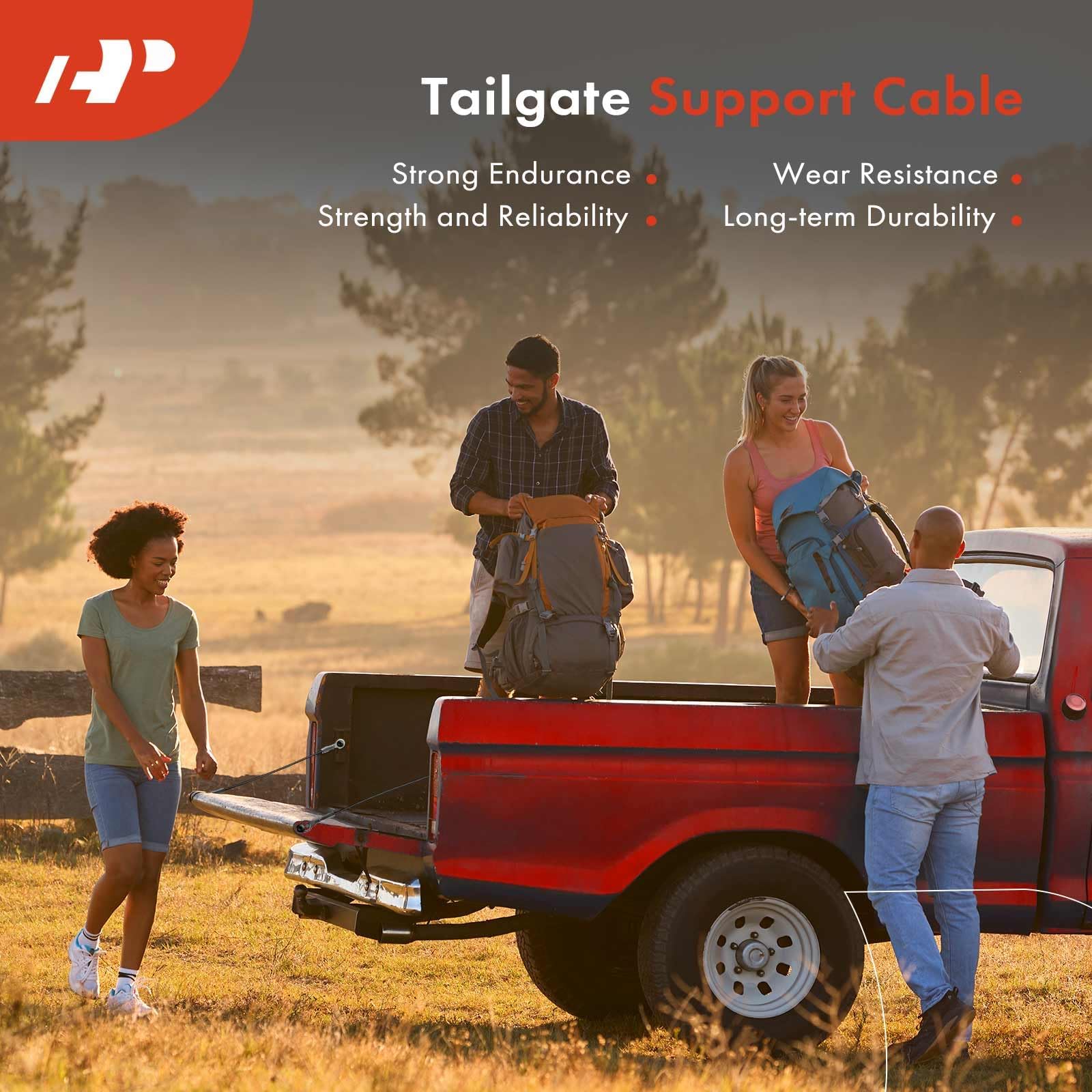 APremium tailgate cable rear-driver-side 21-1/8 inch with steel core.