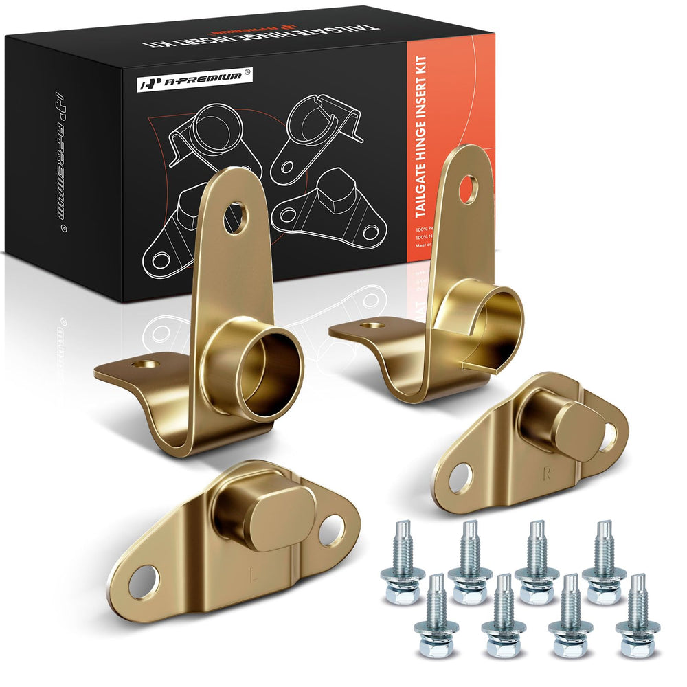 A-Premium tailgate hinge kit installed on Silverado's left side for secure operation