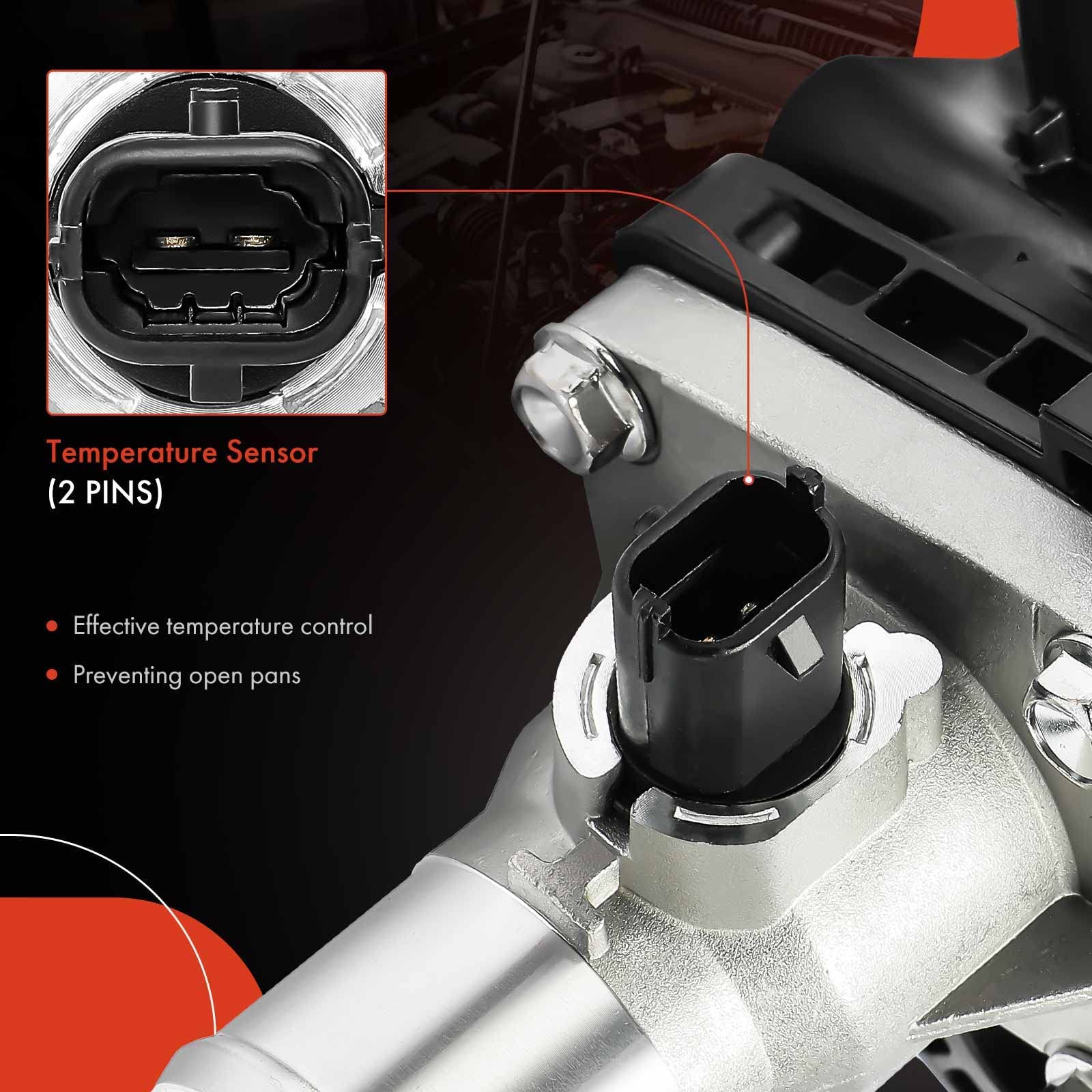 A-Premium thermostat housing closeup with aluminum core for durability
