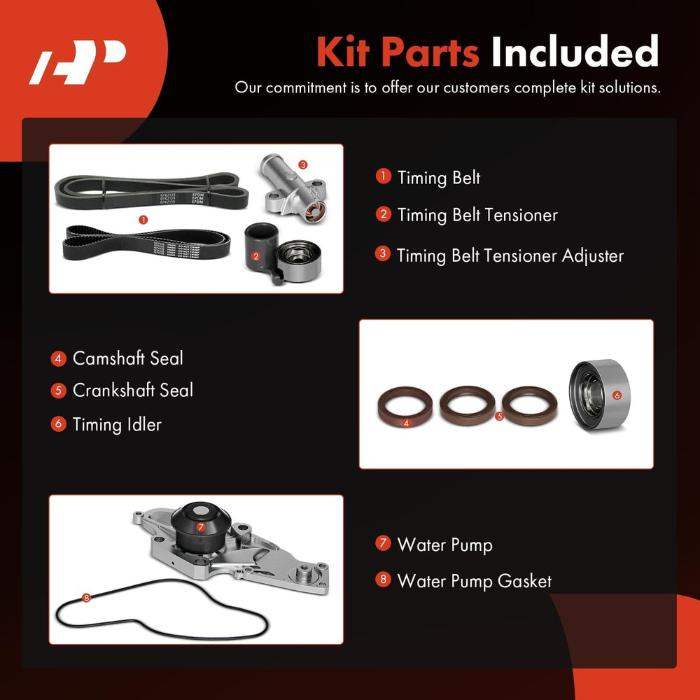 A-Premium timing belt kit with water pump for Acura MDX OEM-style replacement