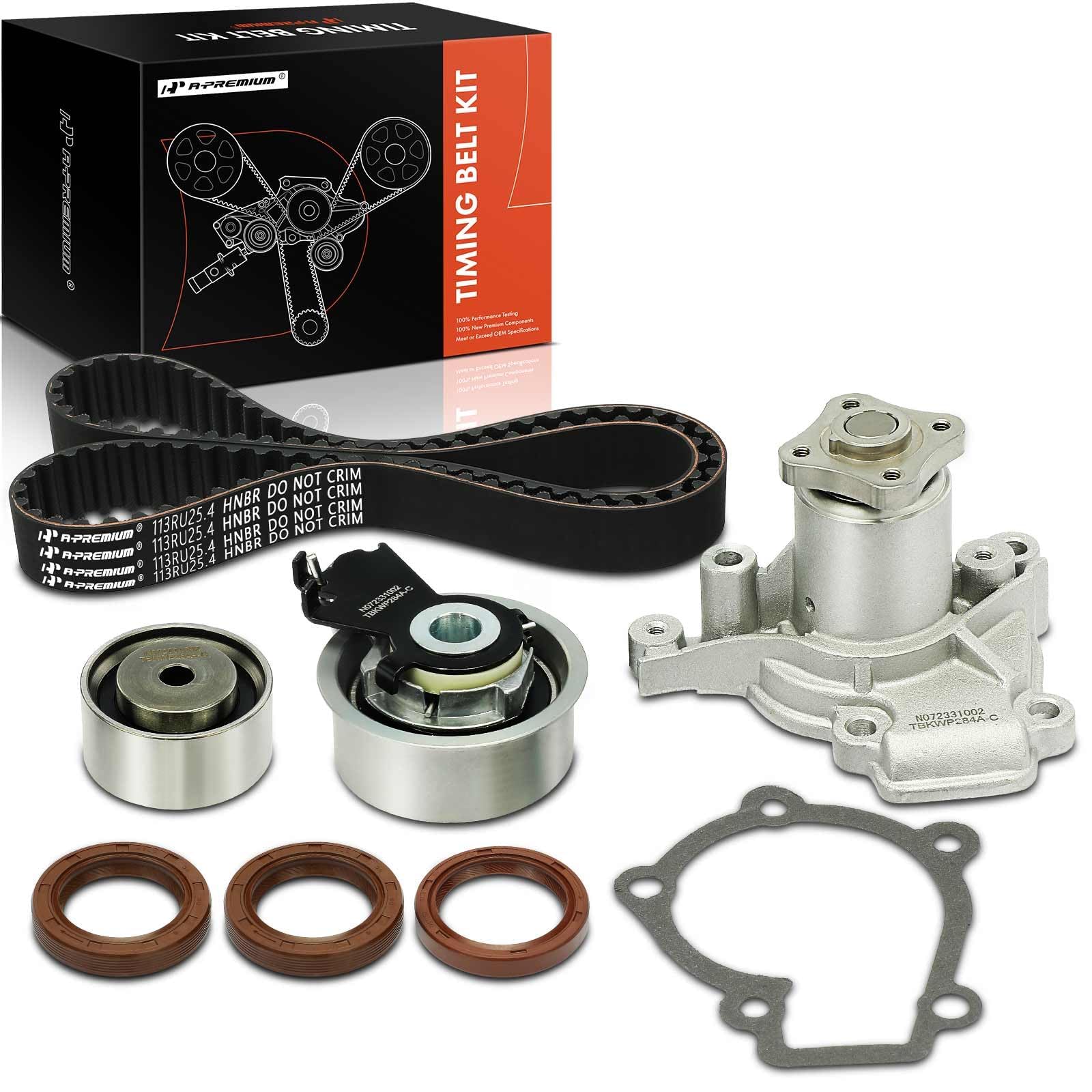 A-Premium timing belt kit with water pump for Hyundai Elantra front view, reliable timing