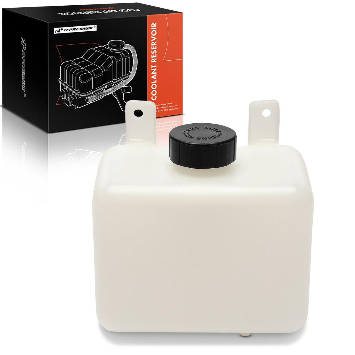 A-Premium universal coolant reservoir bottle with cap for versatile vehicle compatibility.