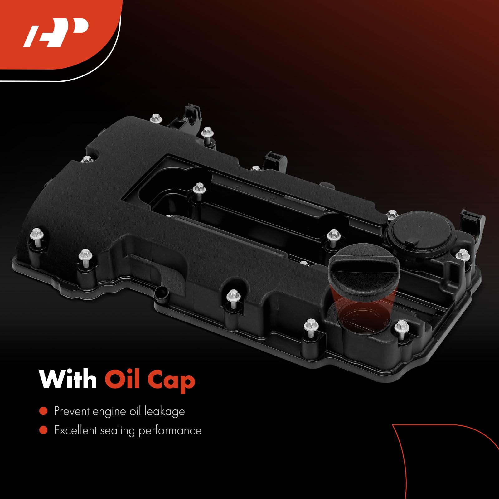 Close-up of A-Premium valve cover detail showing precise fit