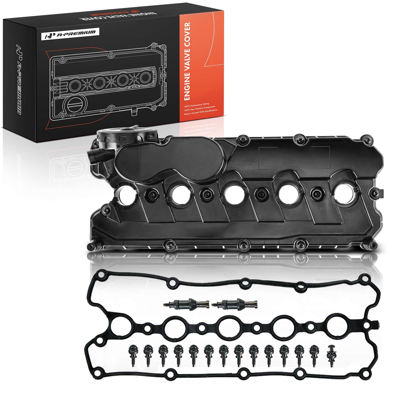 A-Premium valve cover front view for precise VW 2.5L fit