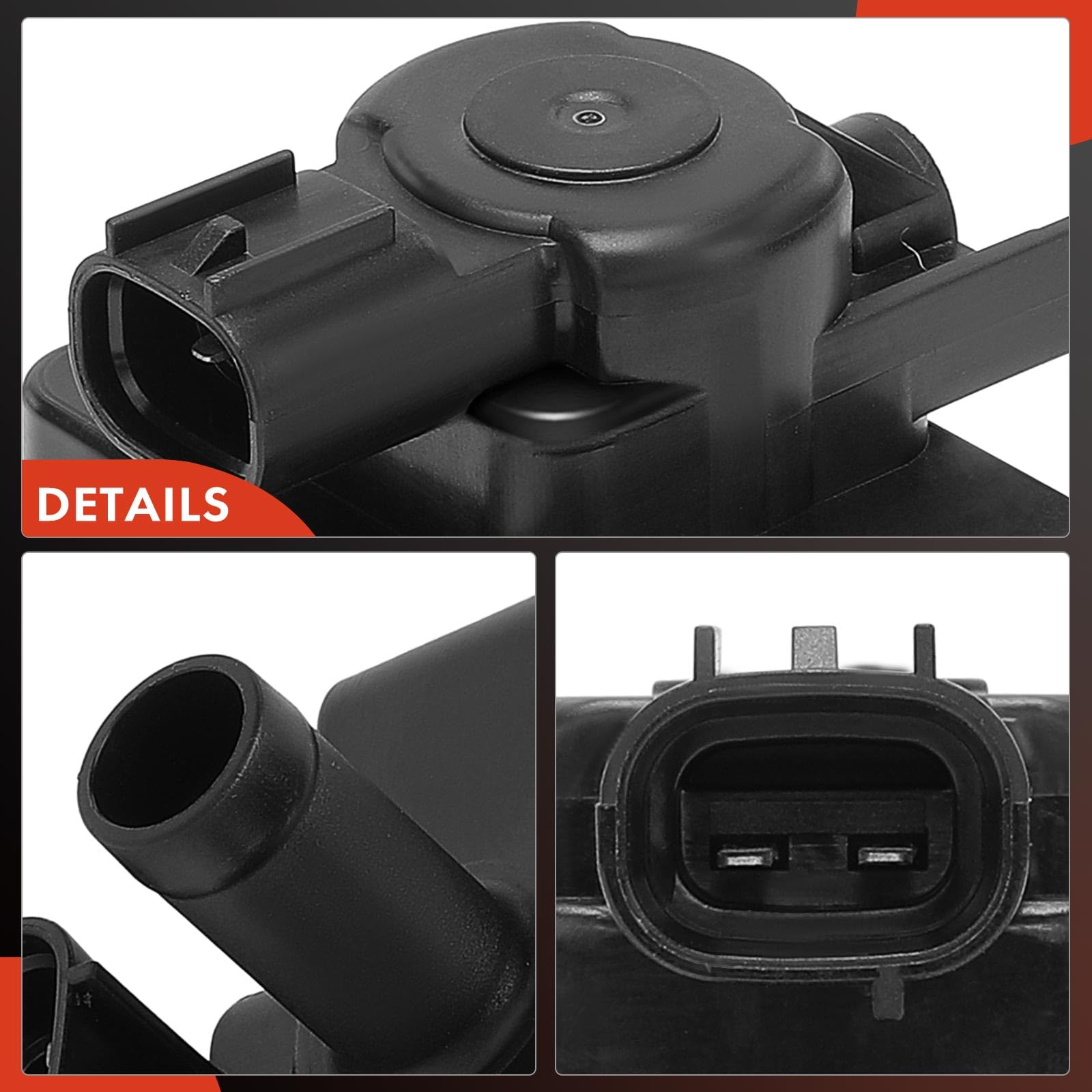 A-Premium purge valve with two-blade terminals ready for electrical connection.