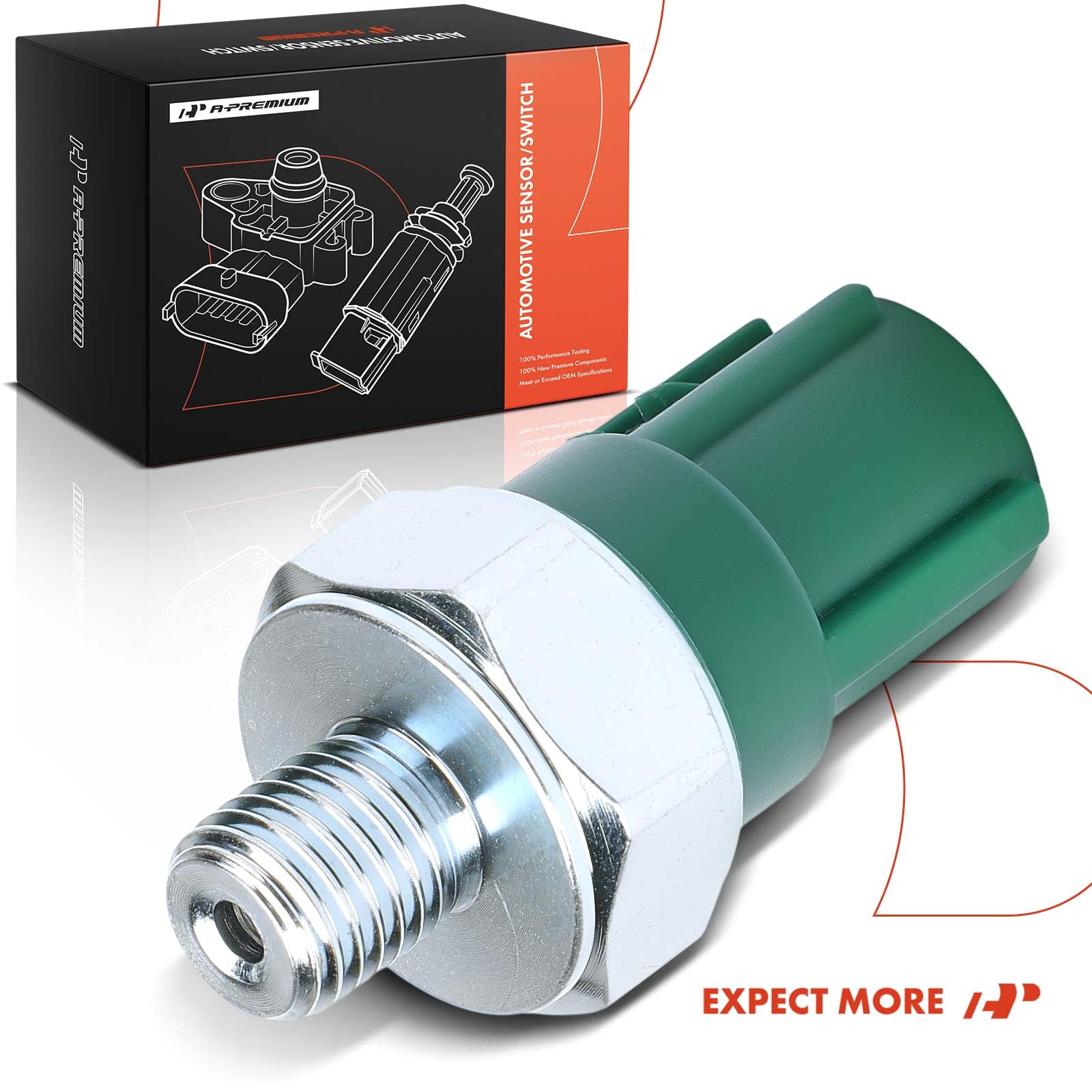 A-Premium VVT switch label and terminal details, clear specification reference.