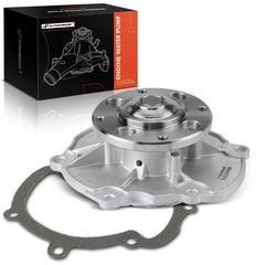 A-Premium water pump w gasket aluminum housing close-up highlighting durability