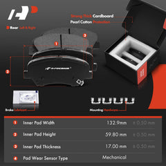 A-Premium wear indicator and mounting hardware included for easy installation.