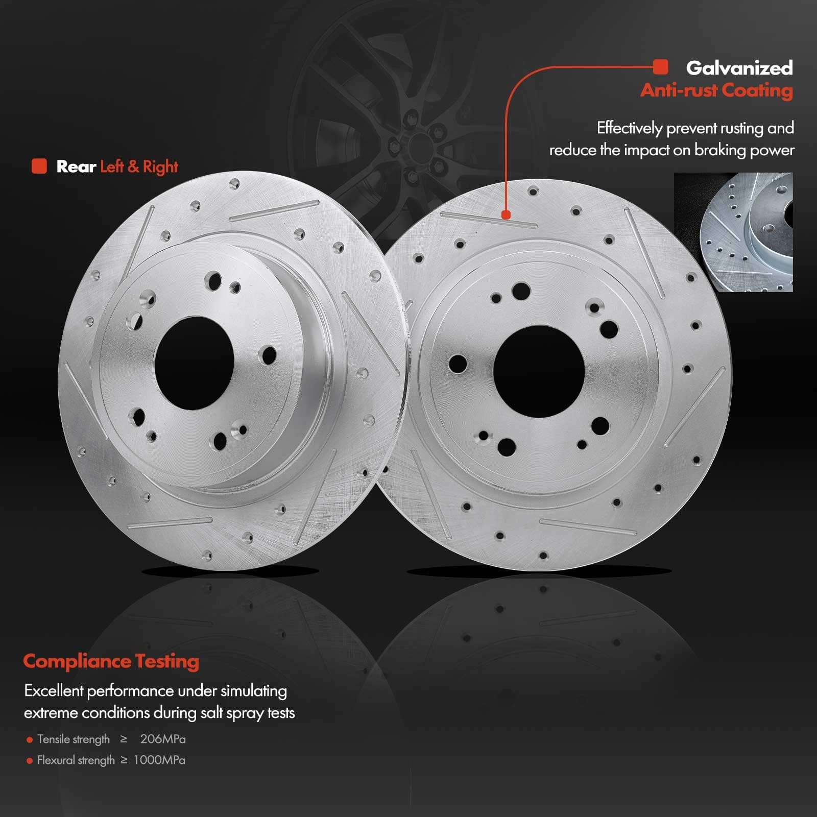 Wear indicator and hardware included for easy maintenance.