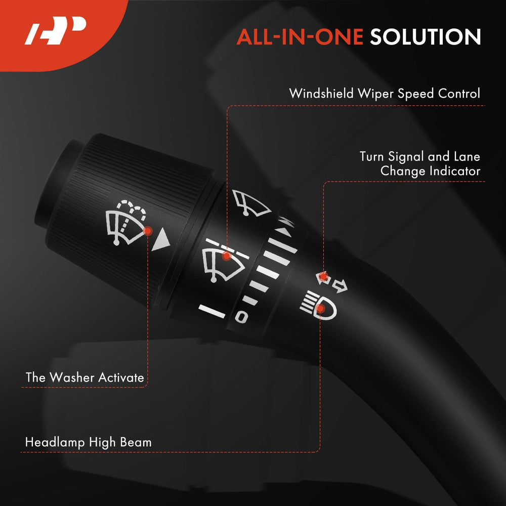 A-Premium windshield wiper lever multifunction provides convenient steering wheel control.