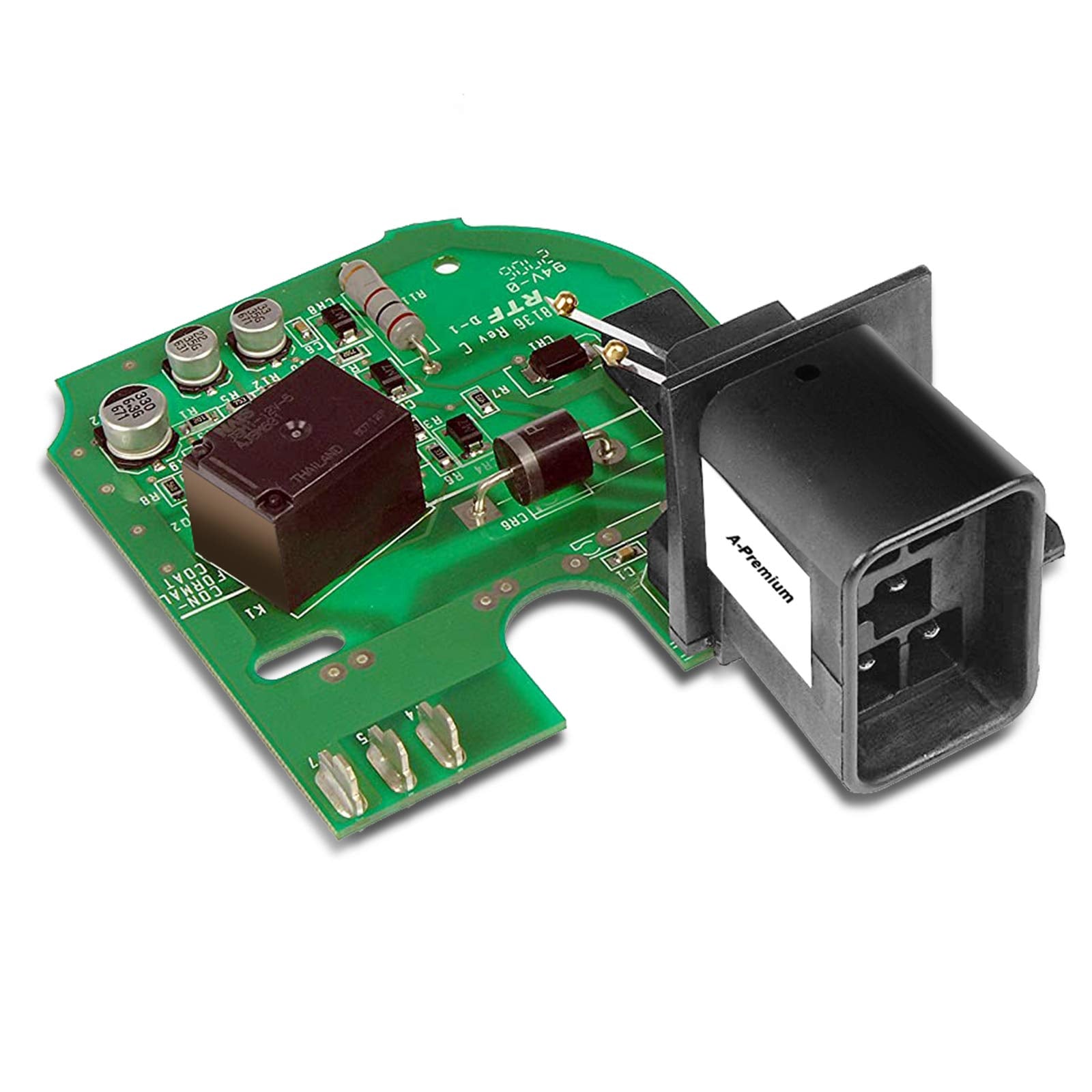 A-Premium windshield wiper motor pulse board front view with rugged enclosure.