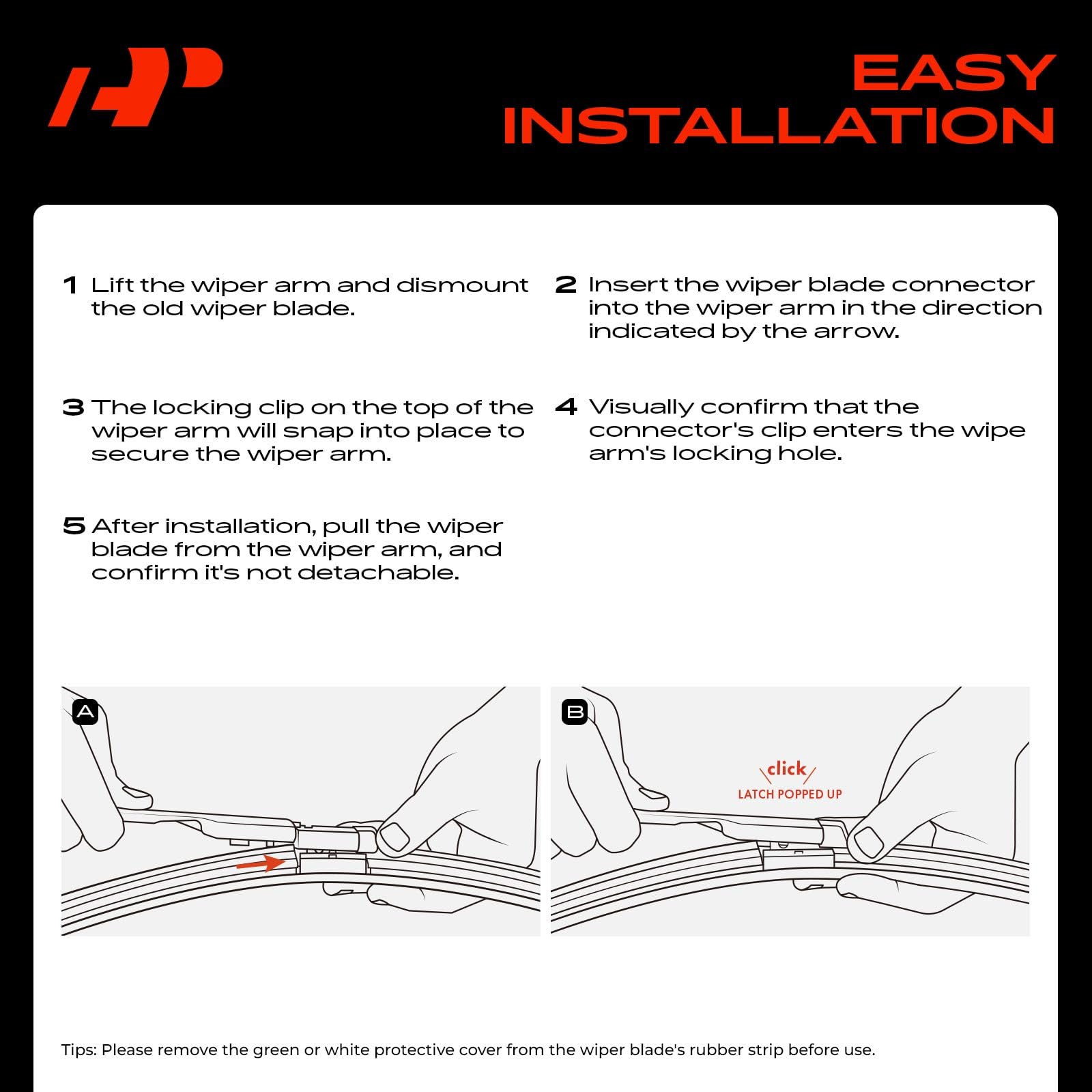 A-Premium microfiber towel included for windshield protection during install