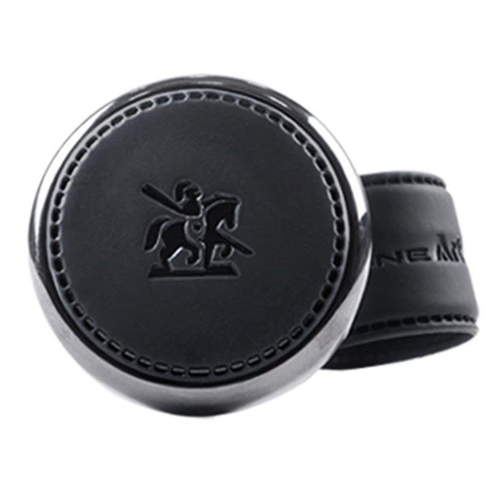 APROFAMILY Blacksuit leather power knob closeup for enhanced grip during parking maneuvers