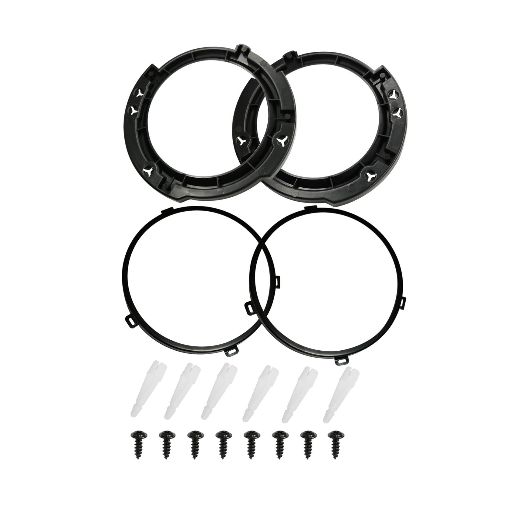 APRT 7-inch round headlight mounting bracket ring front-left for Wrangler JK, secure fit.