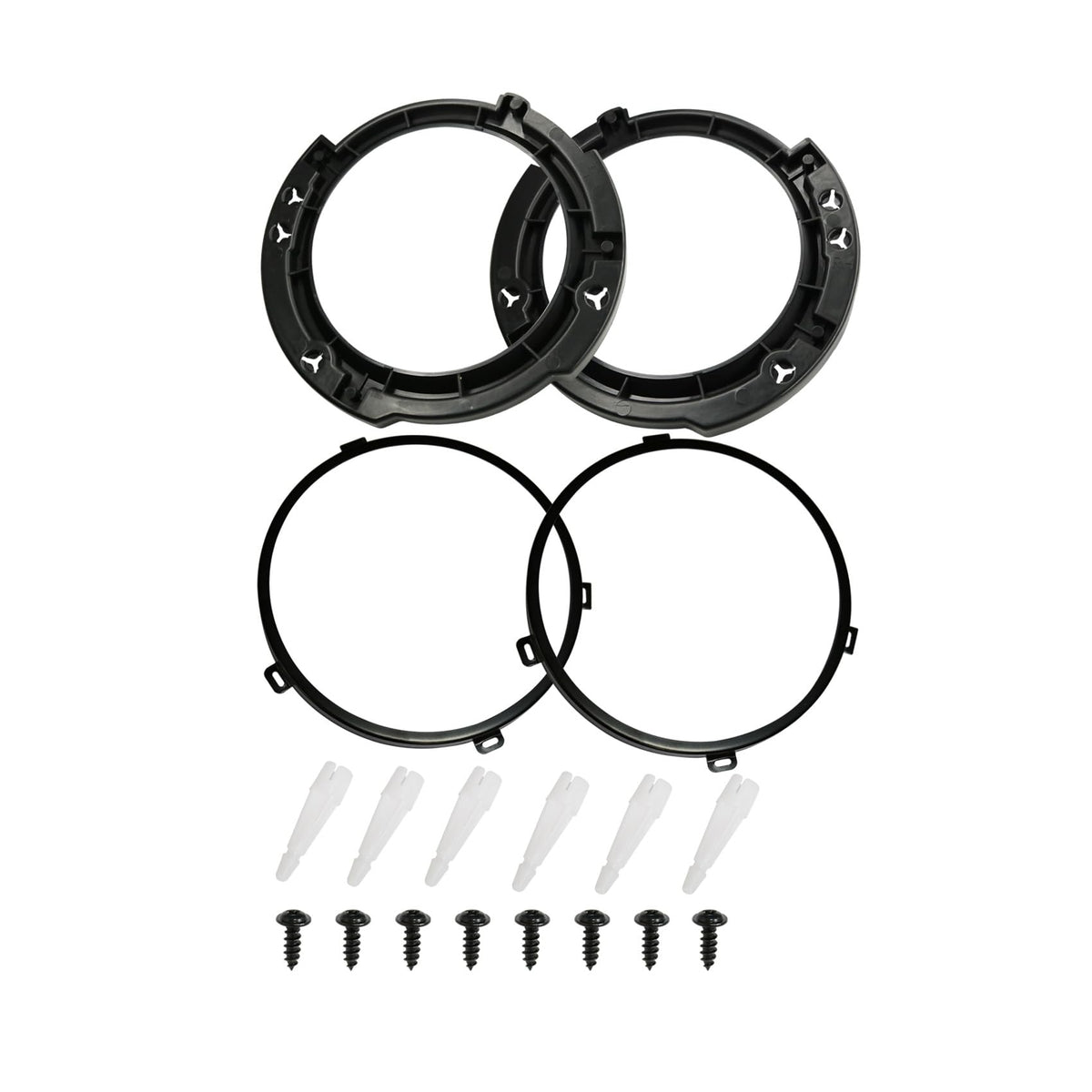 APRT 7-inch round headlight mounting bracket ring front-left for Wrangler JK, secure fit.
