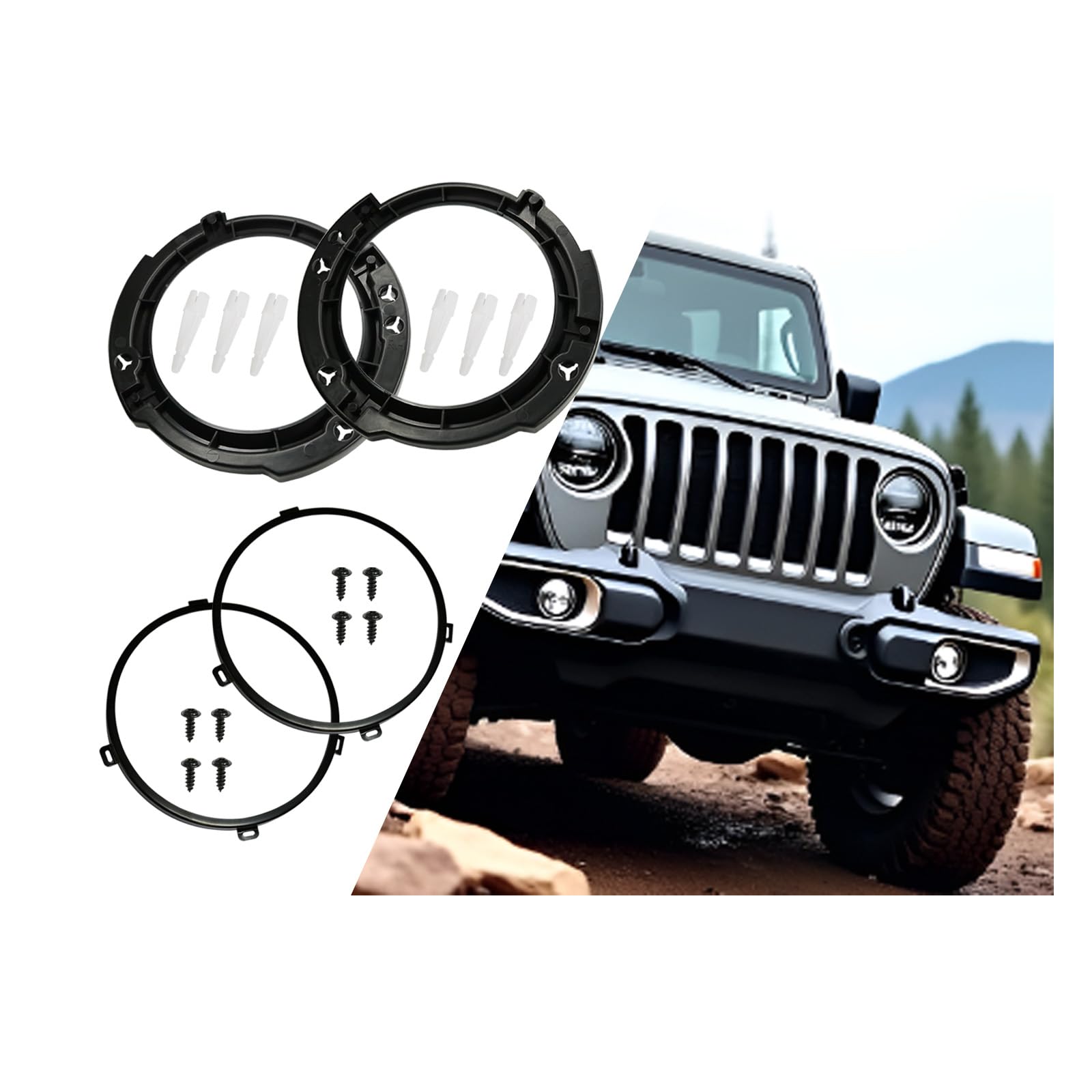 APRT headlamp bezel front-left provides durable alignment for LED headlights.