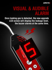 Aprvtio WJL-6000PRO flexible probe reaches hard-to-access leaks behind components.